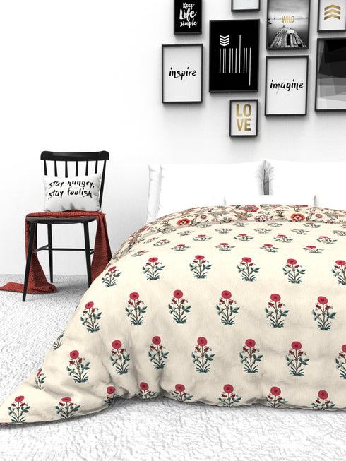 The White moss IDA Luxurious Super Soft AC Reversible Comforter